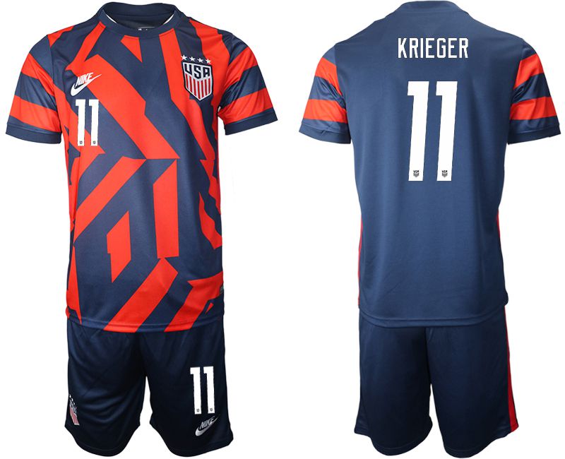 Men 2020-2021 National team United States away #11 blue Nike Soccer Jersey